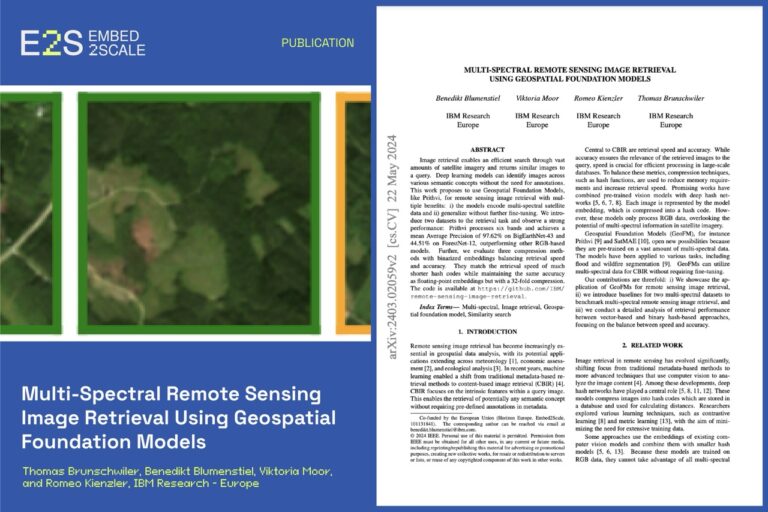 Research in “Multi-Spectral Remote Sensing Image Retrieval Using Geospatial Foundation Models” presented at EGU 2024