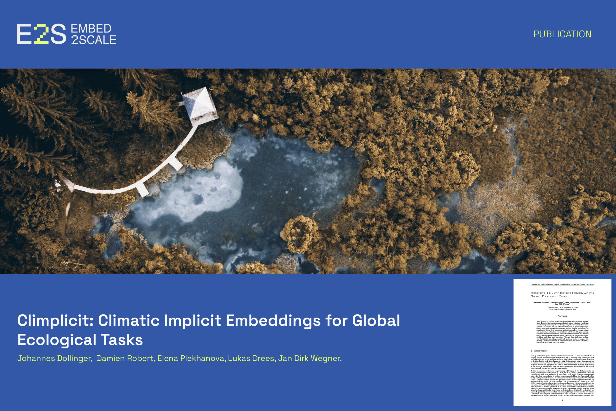 Climplicit: Climatic Implicit Embeddings for Global Ecological Tasks