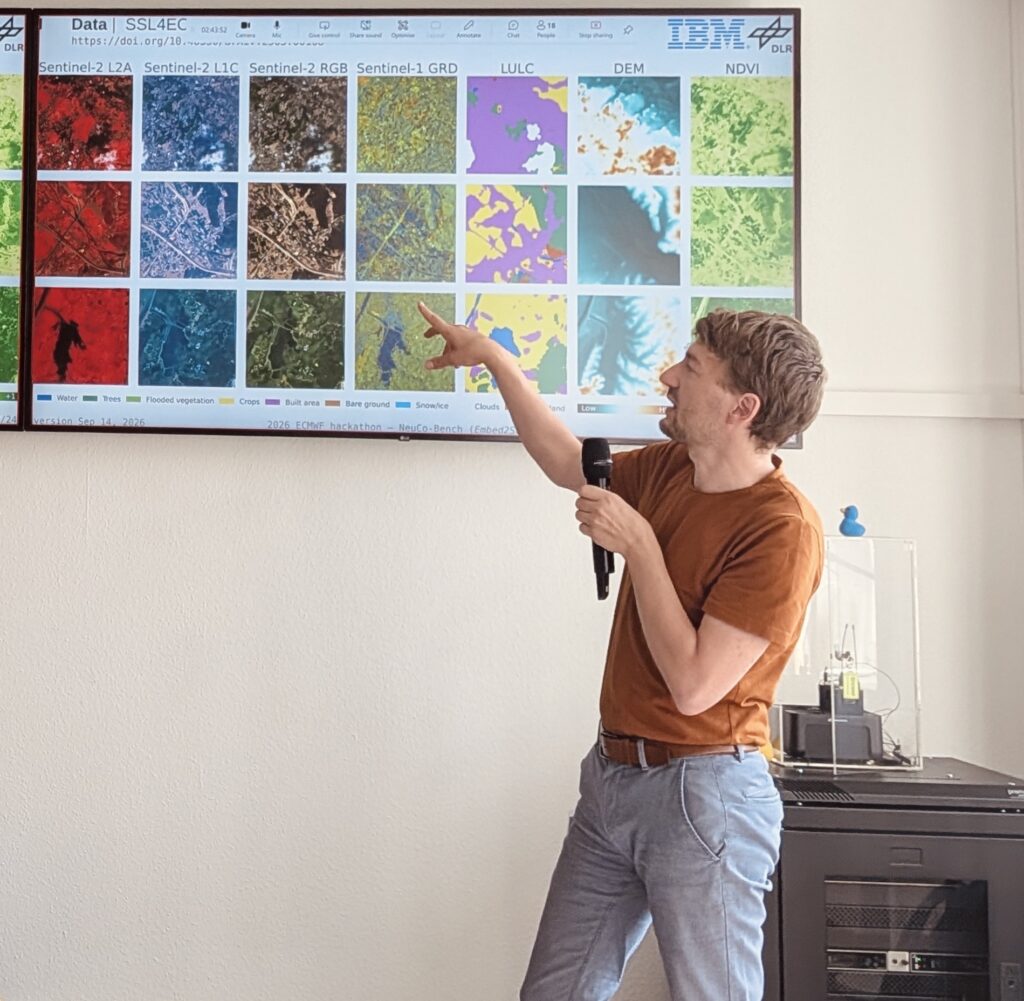 Testing Neural Compression at Scale: Embed2Scale at the ESiWACE3 Hackathon